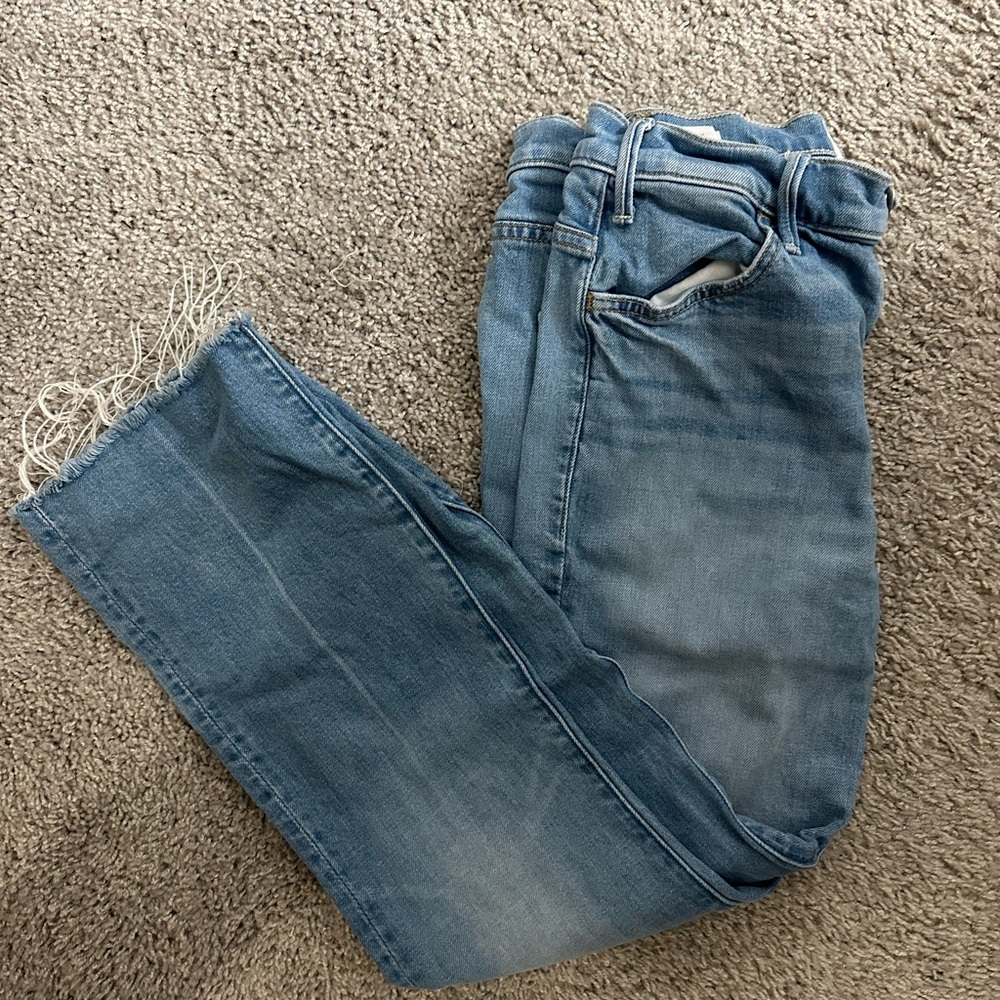 MOTHER THE HUSTLER HIGH-RISE ANKLE JEANS